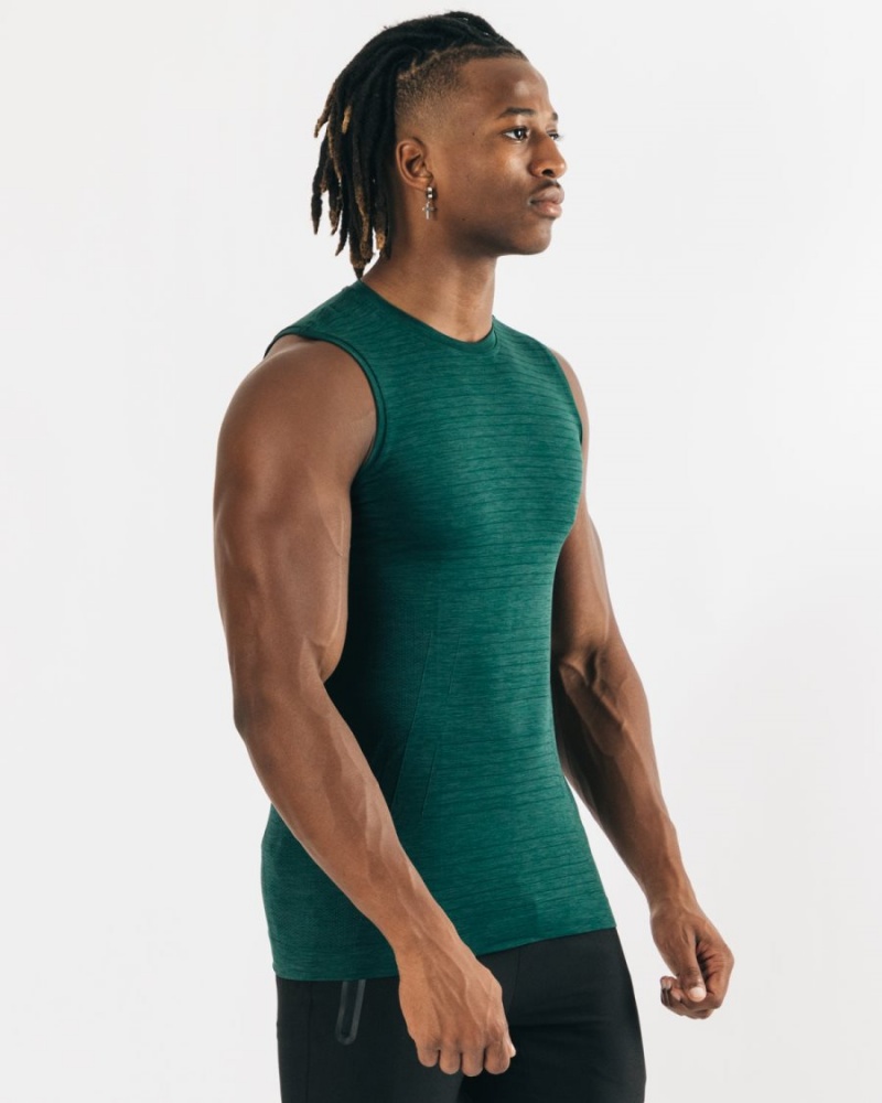 Men's Alphalete Hero Tank Tanks Darkest Pine | 5813-SIXKA