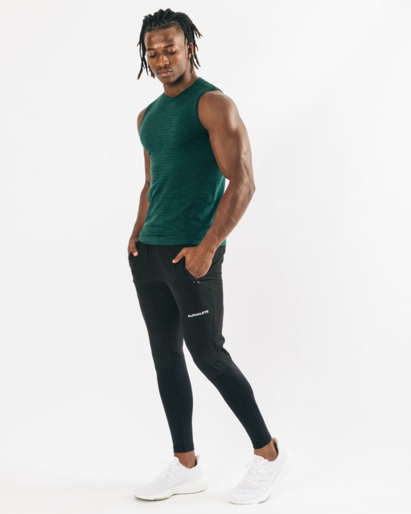 Men's Alphalete Hero Tank Tanks Darkest Pine | 5813-SIXKA