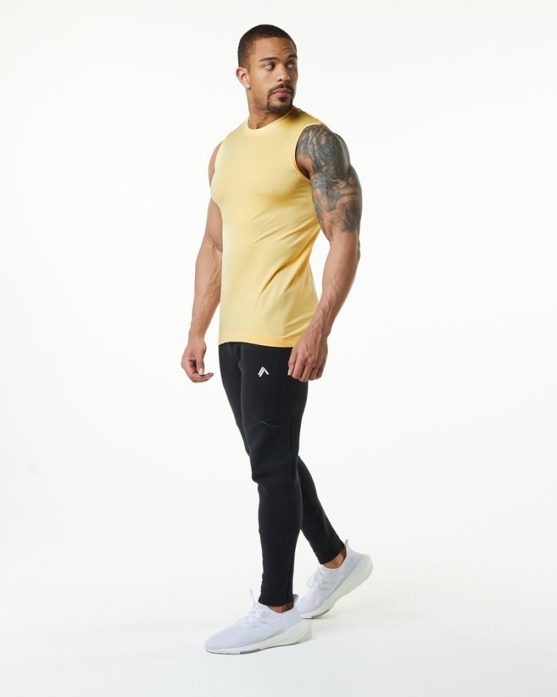 Men's Alphalete Hero Tank Tanks Faded Honey | 8634-JQTWE