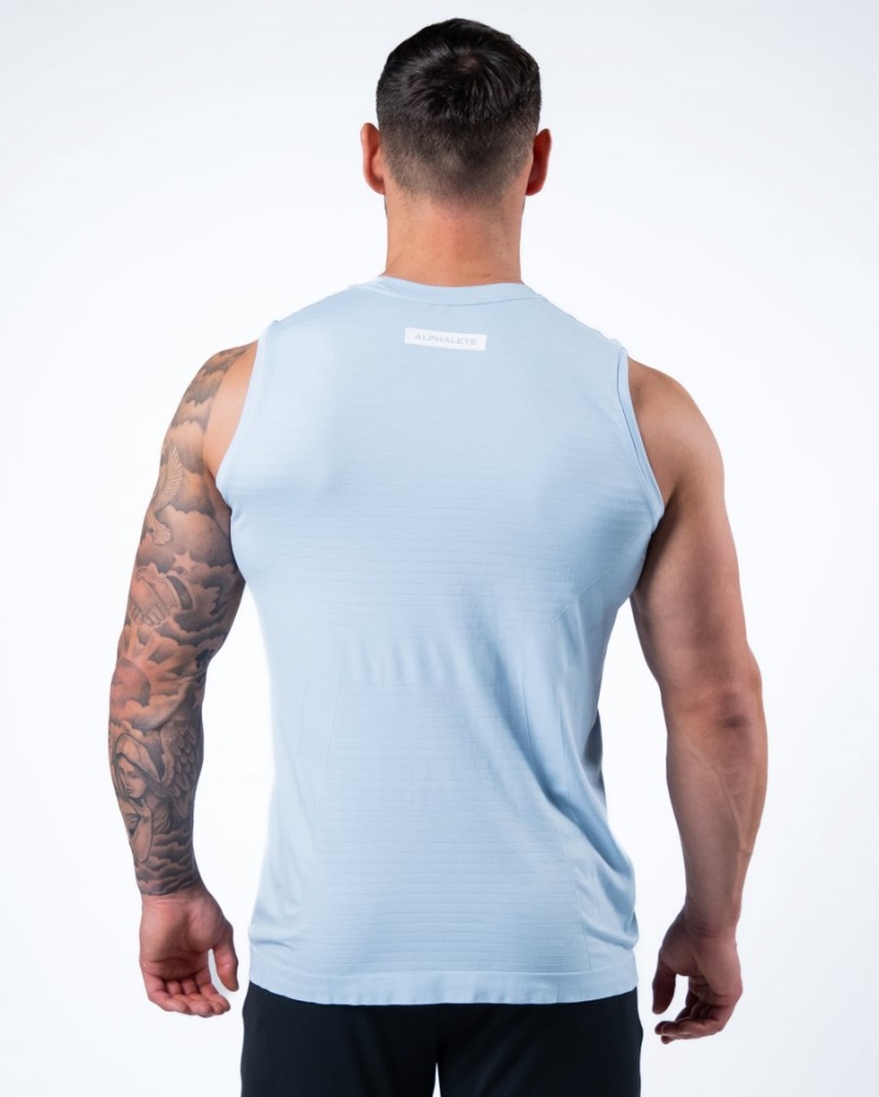 Men's Alphalete Hero Tank Tanks Ice Blue | 1032-YTWIA