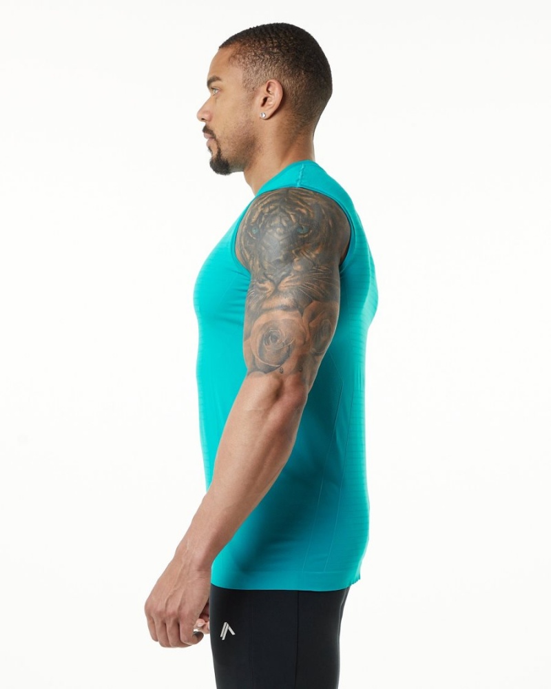 Men's Alphalete Hero Tank Tanks Ocean | 6207-PNXKT