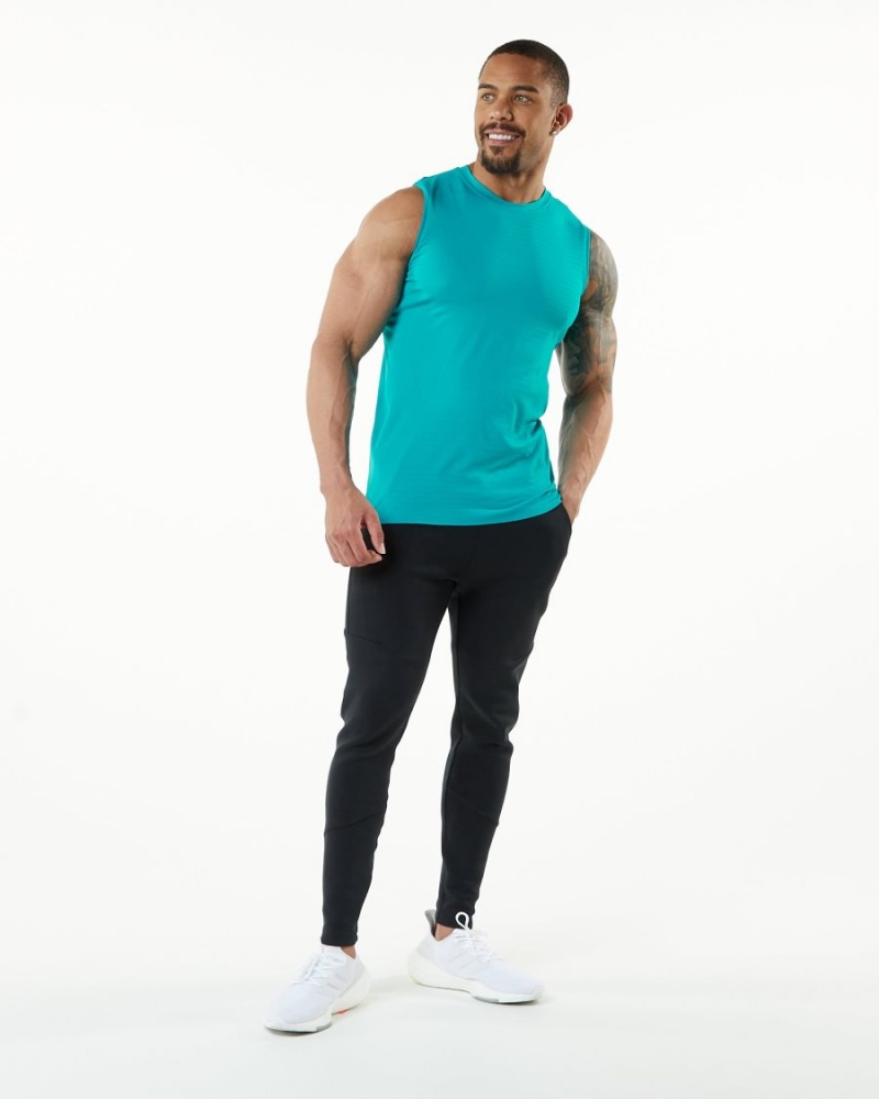 Men's Alphalete Hero Tank Tanks Ocean | 6207-PNXKT