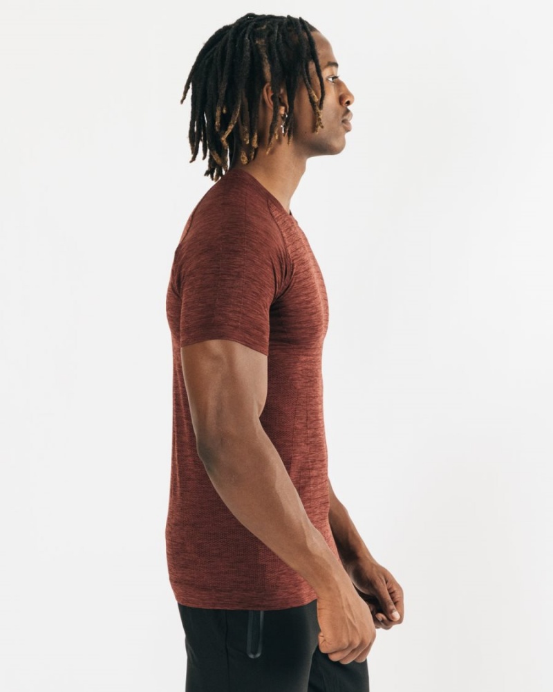 Men's Alphalete Hero Tee Shirts Copper | 4582-JVMNF