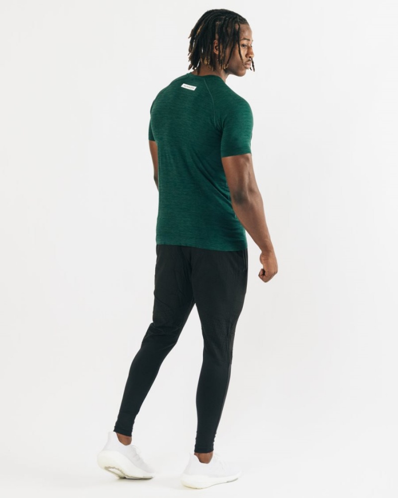 Men's Alphalete Hero Tee Shirts Darkest Pine | 3214-LBYCE