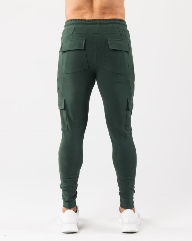 Men's Alphalete Identity Cargo Jogger Evergreen | 1950-WZCBL