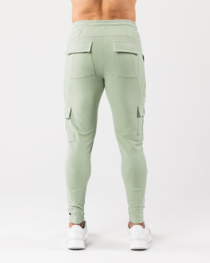 Men's Alphalete Identity Cargo Jogger Sage | 2678-QJGPA