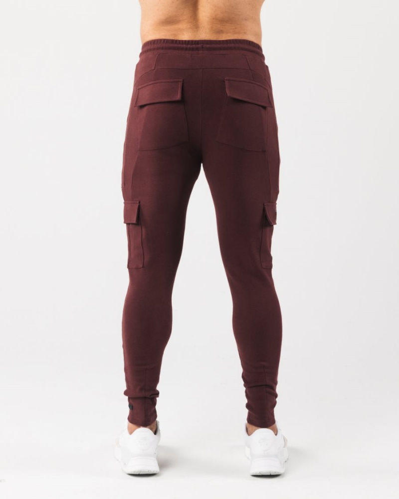 Men's Alphalete Identity Cargo Jogger Sangria | 6854-VWPON