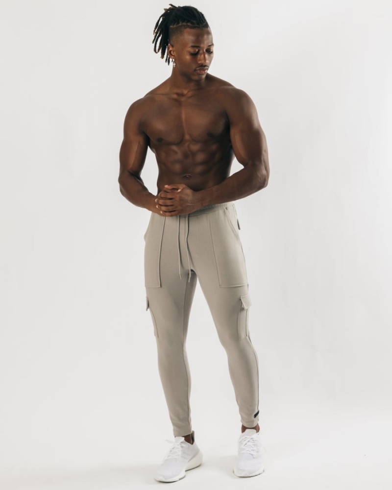 Men's Alphalete Identity Cargo Jogger String | 4537-AVFQU