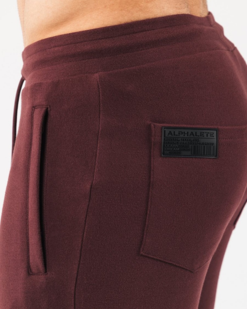 Men's Alphalete Identity Jogger Jogger Sangria | 1465-FBQAC