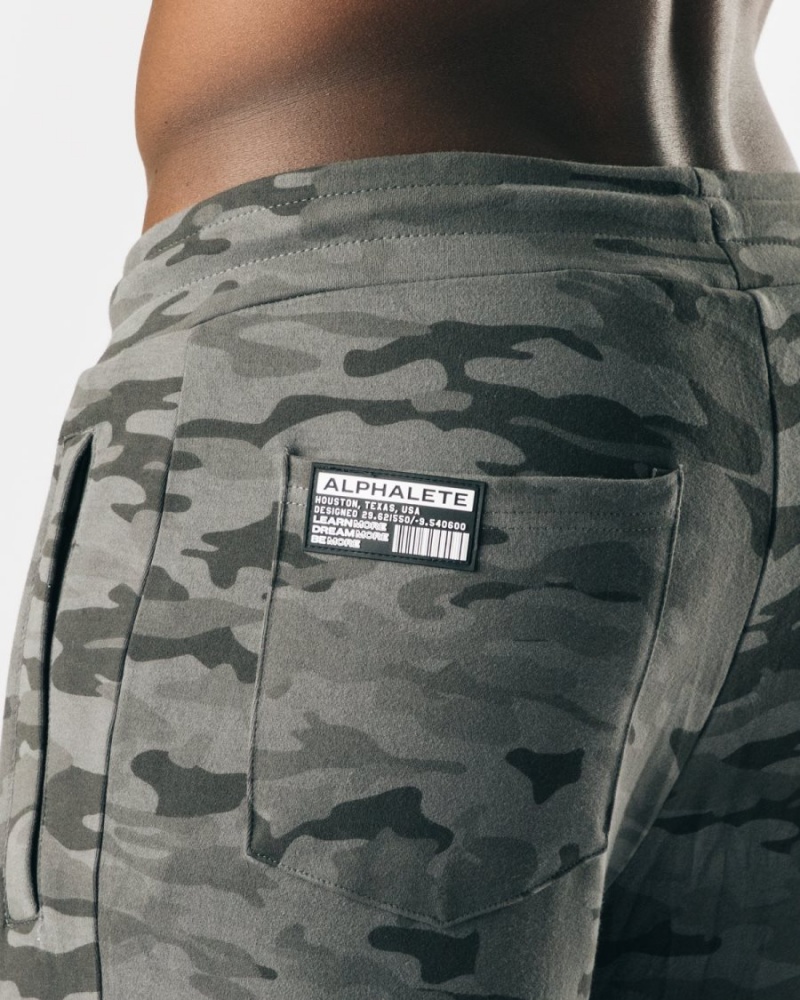 Men's Alphalete Identity Jogger Jogger Terrain Camo | 6091-ZPTLF