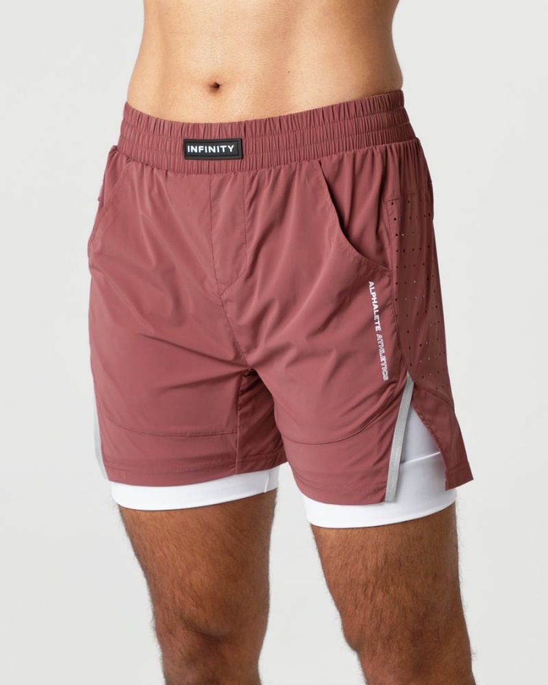 Men's Alphalete Infinity Speed Short 5.5" Shorts Autumn | 3026-UKBLV