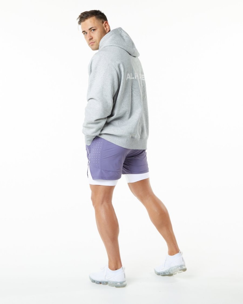 Men's Alphalete Infinity Speed Short 5.5" Shorts Digital Violet | 1489-CIWQF