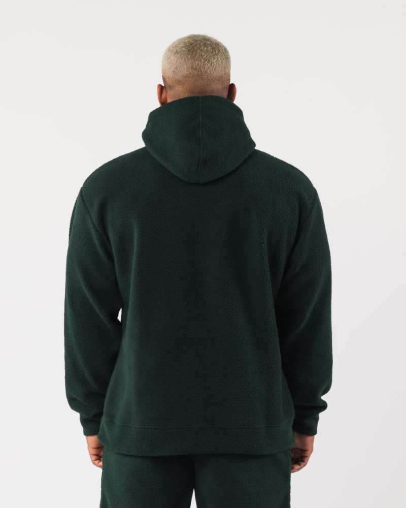 Men's Alphalete King Hoodie Hoodie Evergreen | 3968-MFJWC