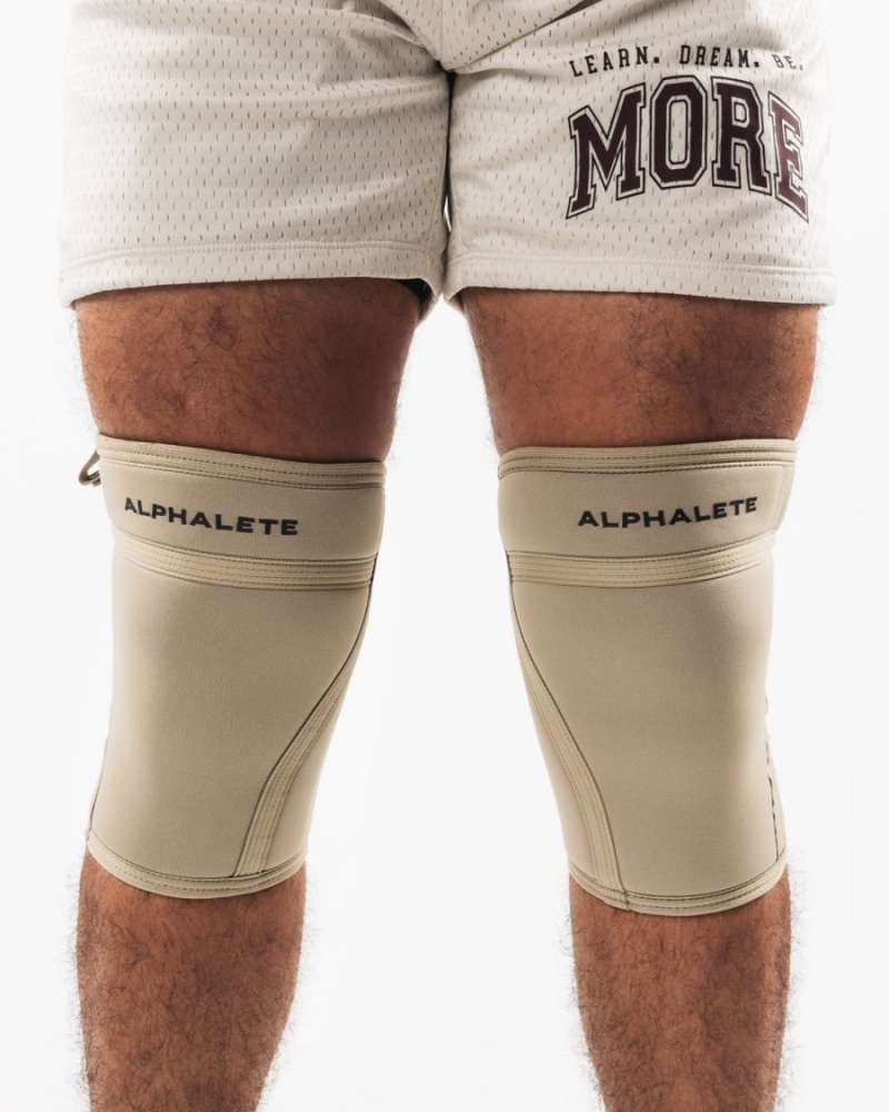 Men's Alphalete Knee Sleeves Accessories Linen | 0715-PDWTS