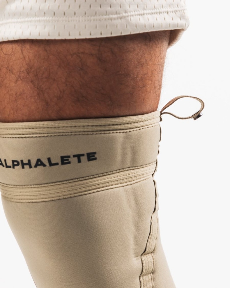 Men's Alphalete Knee Sleeves Accessories Linen | 0715-PDWTS