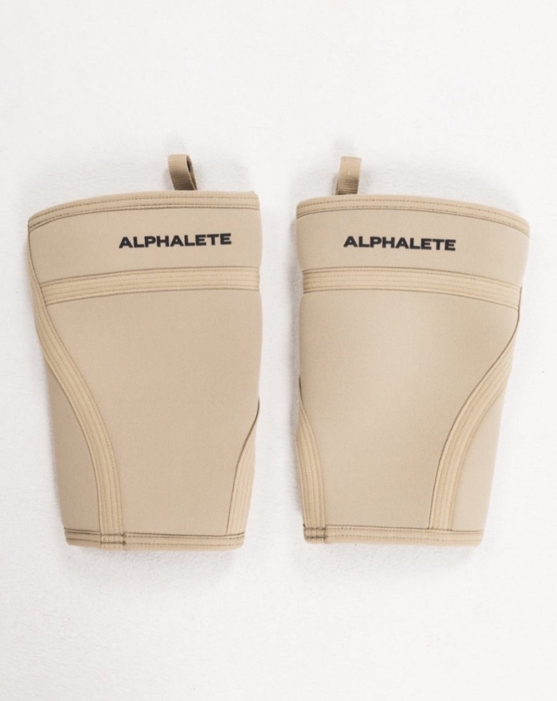 Men\'s Alphalete Knee Sleeves Accessories Linen | 0715-PDWTS