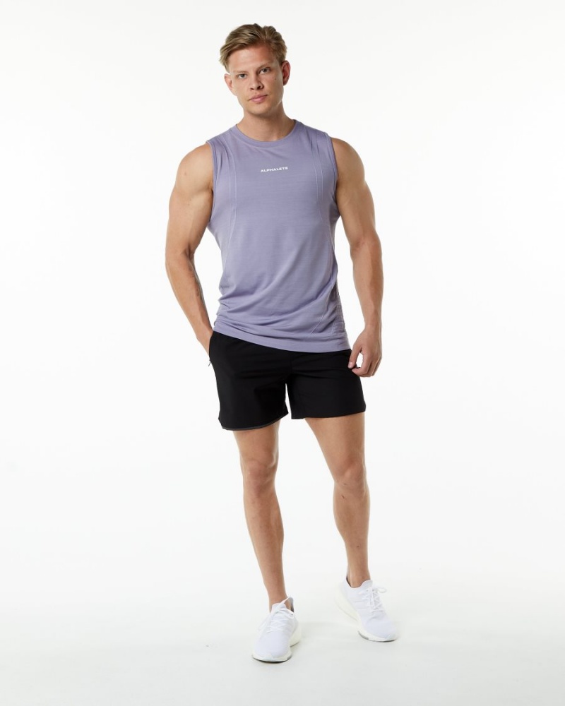 Men's Alphalete Ozone Tank Tanks Lavender | 0327-VDYIJ