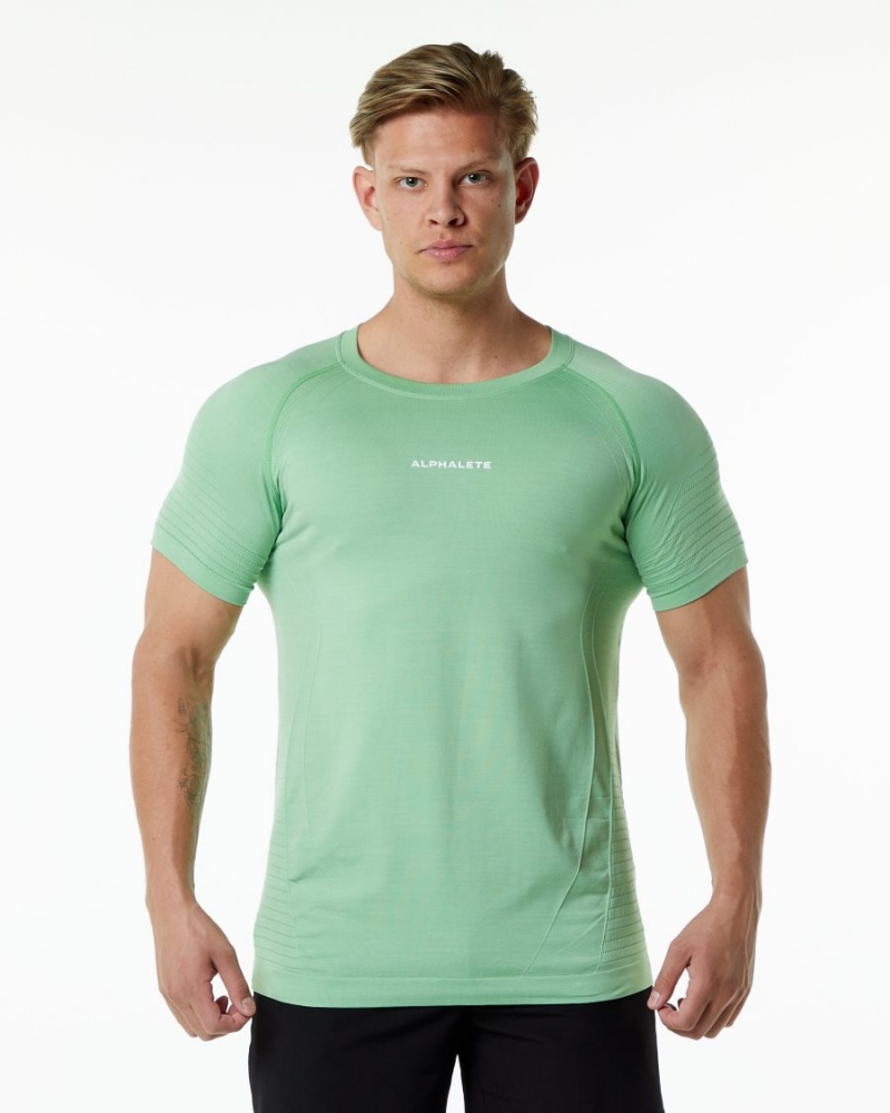 Men\'s Alphalete Ozone Tee Shirts Pistachio | 0271-BCFPH