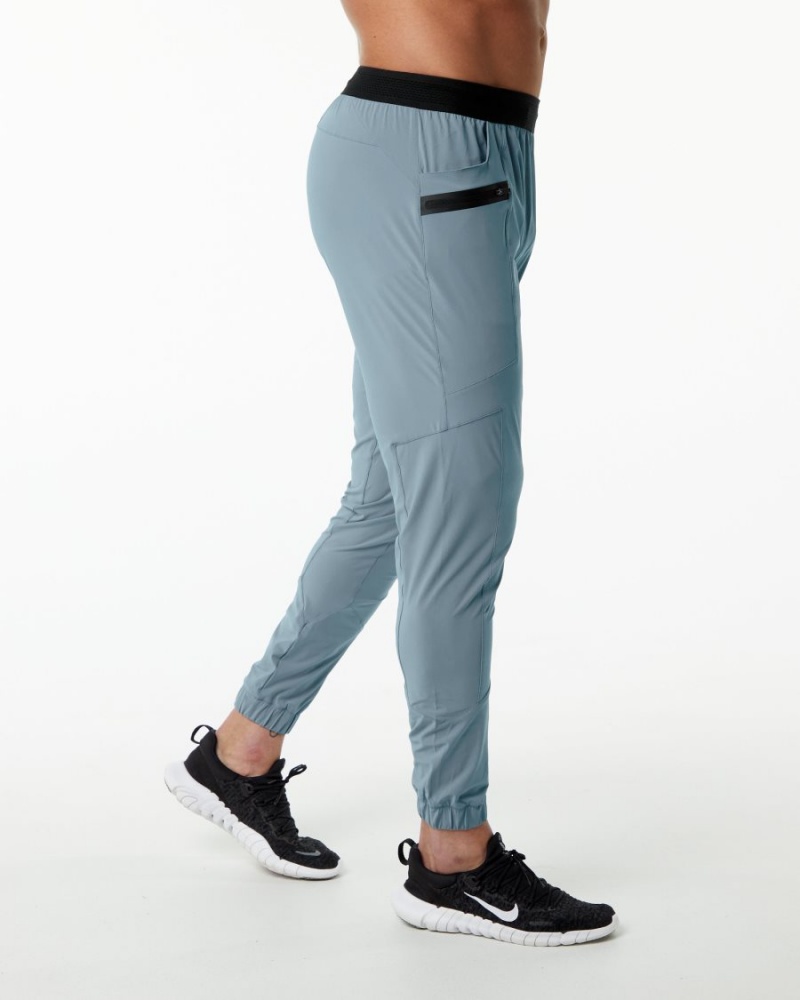 Men's Alphalete Studio Pant Jogger Fog Blue | 4906-PJUKN