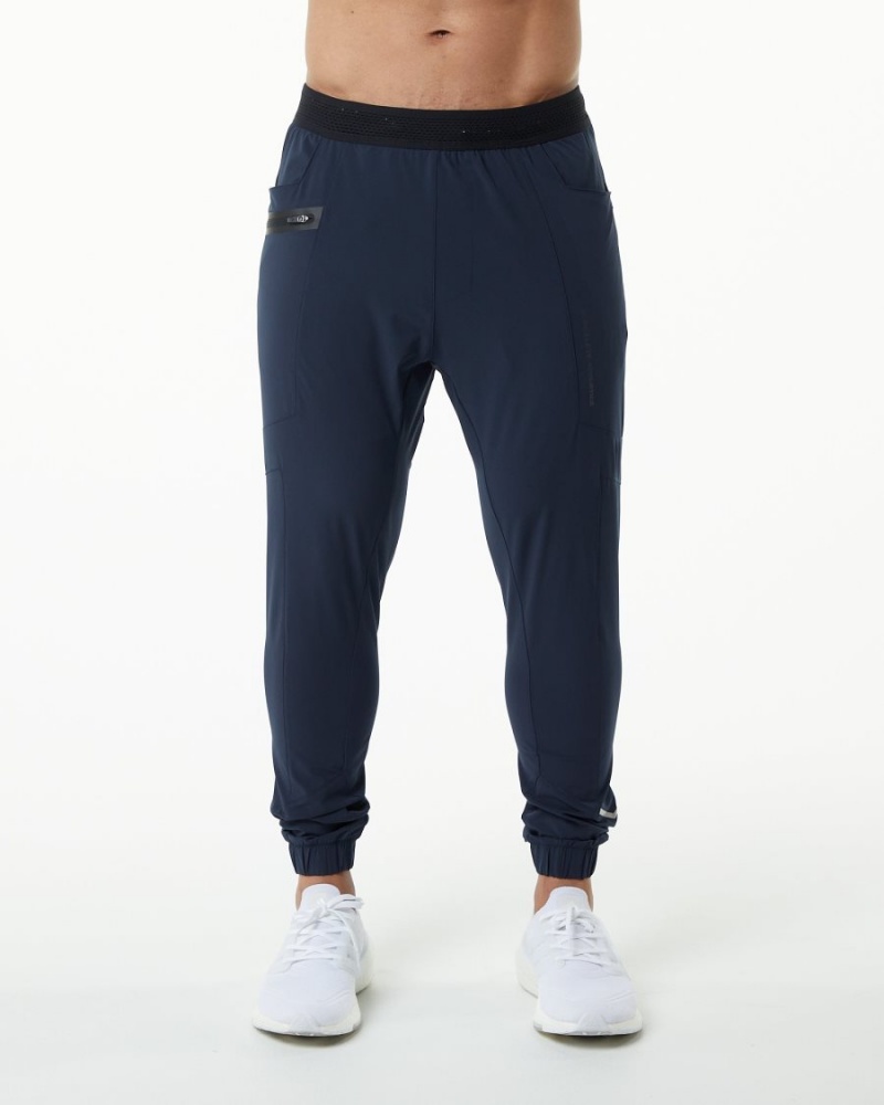 Men\'s Alphalete Studio Pant Jogger Harbor Navy | 4586-VISKQ