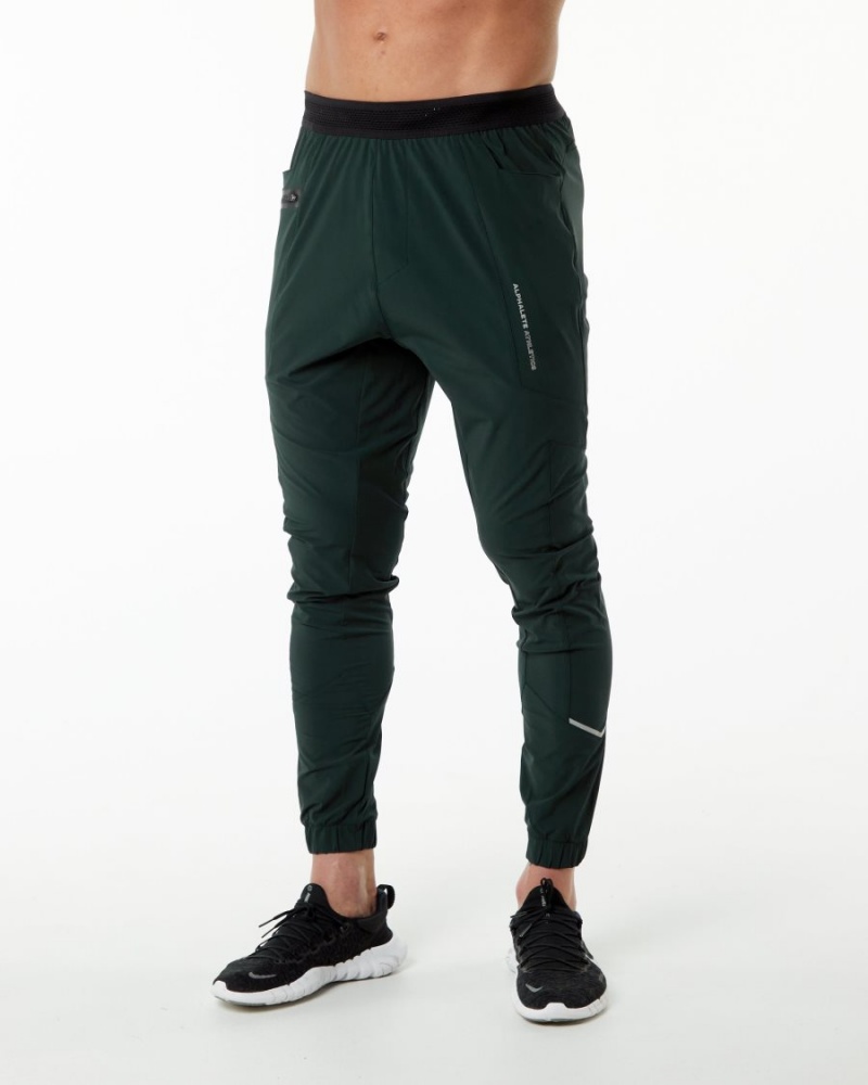 Men\'s Alphalete Studio Pant Jogger Hunter Green | 4751-MRSVX