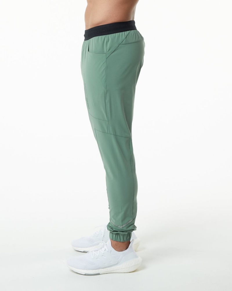 Men's Alphalete Studio Pant Jogger Sage Green | 4589-GLHJA