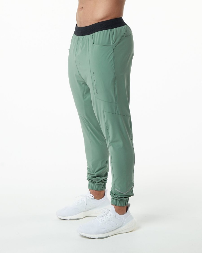 Men's Alphalete Studio Pant Jogger Sage Green | 4589-GLHJA