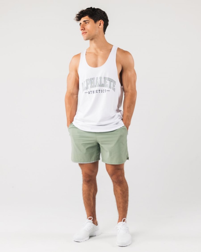 Men's Alphalete Studio Short 6" Shorts Sage | 7804-BWIKU