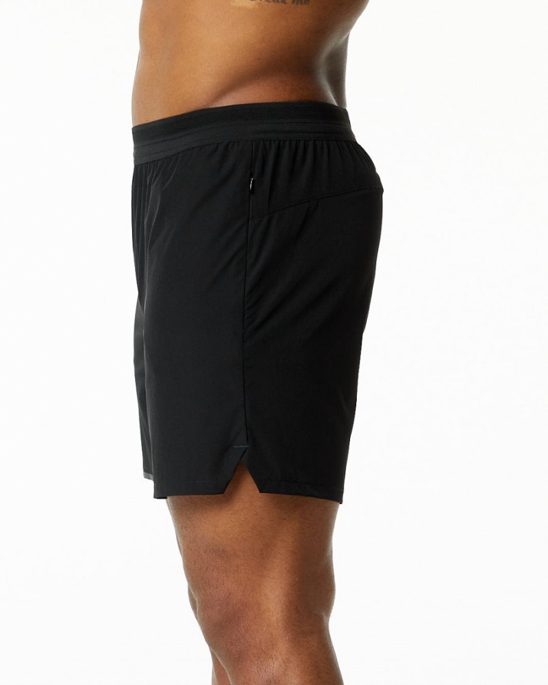 Men's Alphalete Studio Short 6" Shorts Black | 0248-IYPAC