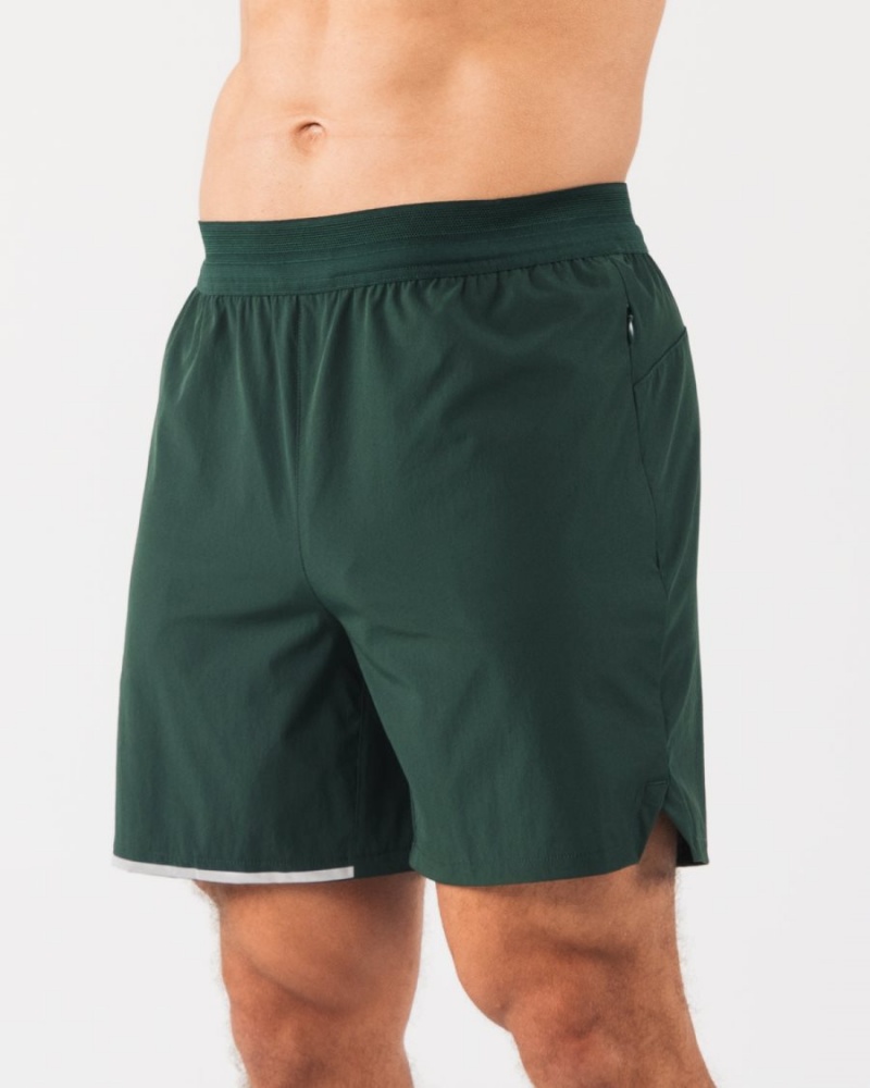 Men's Alphalete Studio Short 6" Shorts Evergreen | 6789-ZMLXU