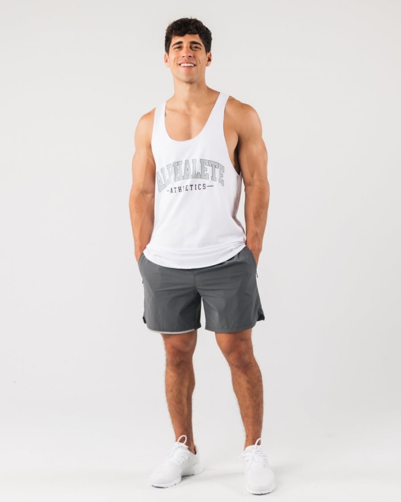 Men's Alphalete Studio Short 6" Shorts Smoke | 0694-AVEXD