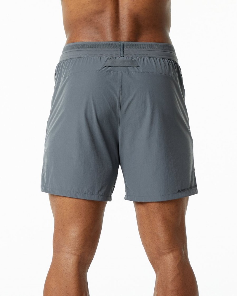 Men's Alphalete Studio Short 6" Shorts Medium Grey | 5780-PLEJQ