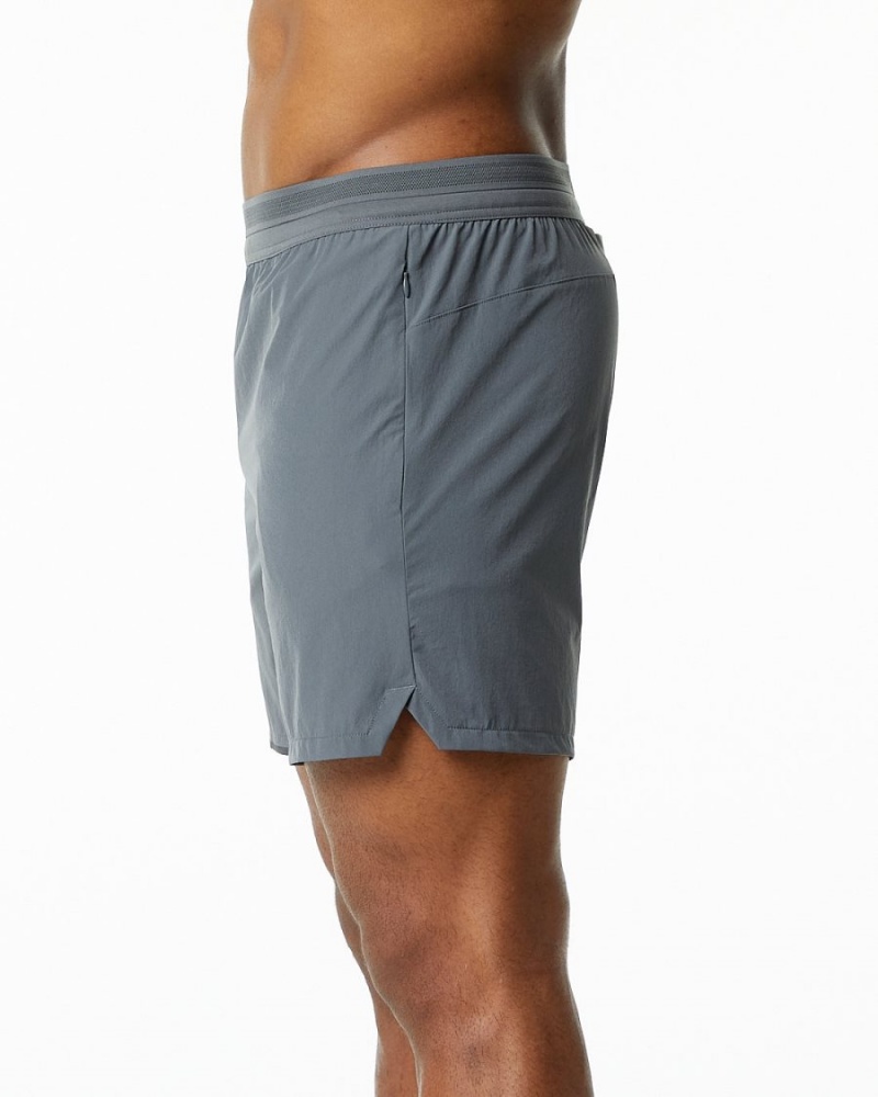 Men's Alphalete Studio Short 6" Shorts Medium Grey | 5780-PLEJQ