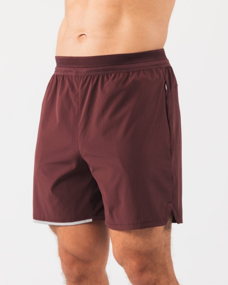 Men's Alphalete Studio Short 6" Shorts Sangria | 7506-VYGXN