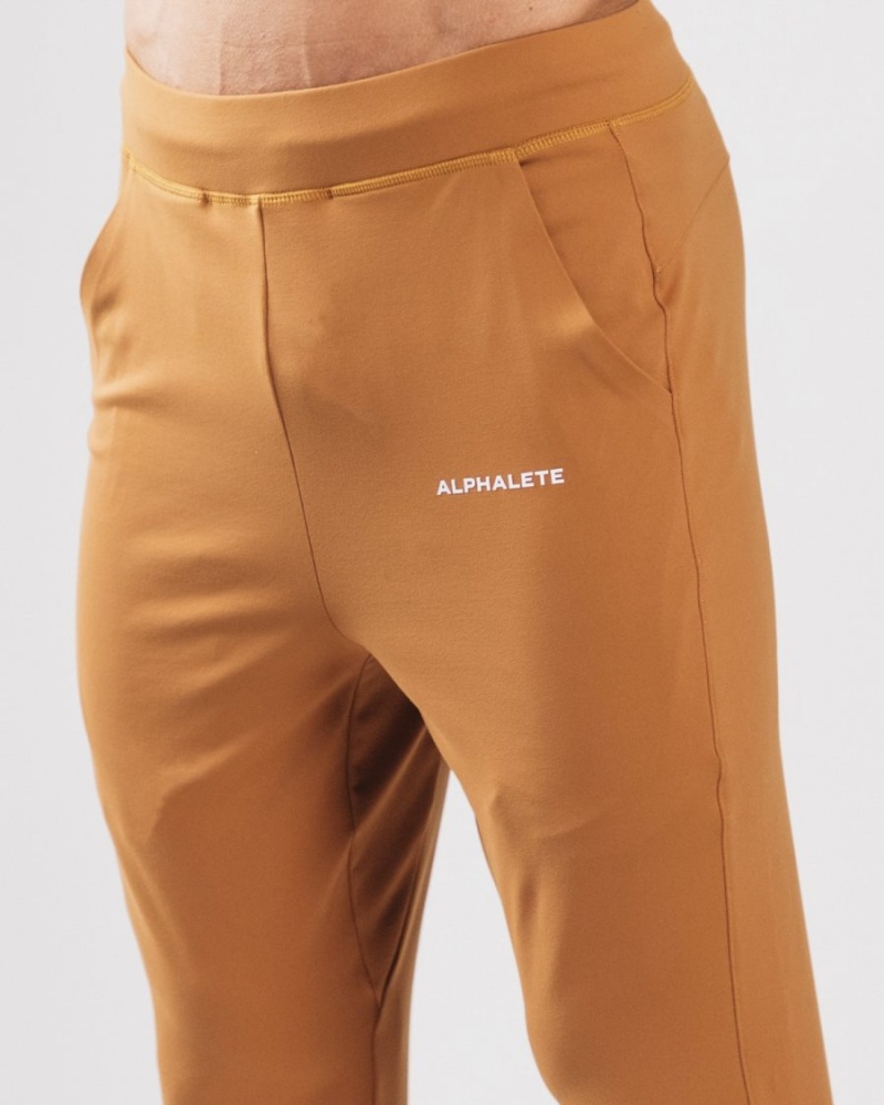 Men's Alphalete Trace Jogger Jogger Camel | 0837-PSALB