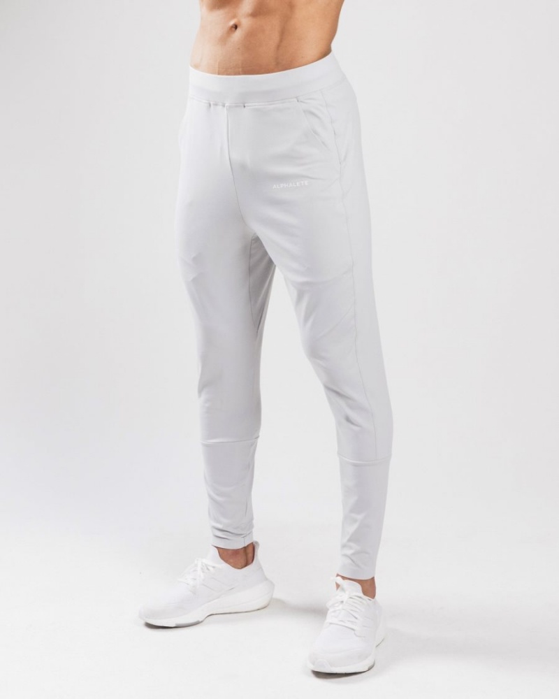 Men's Alphalete Trace Jogger Jogger Silver | 0428-GAVDN