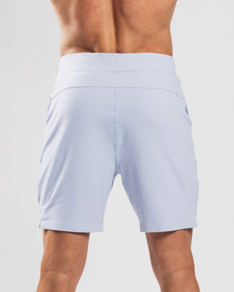 Men's Alphalete Trace Short 8" Shorts Blue Lace | 0746-QAOSJ