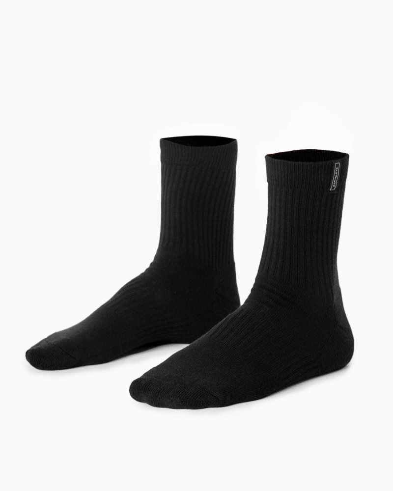 Men's Alphalete Union Crew Sock 3pk Accessories Black | 2743-KUODI