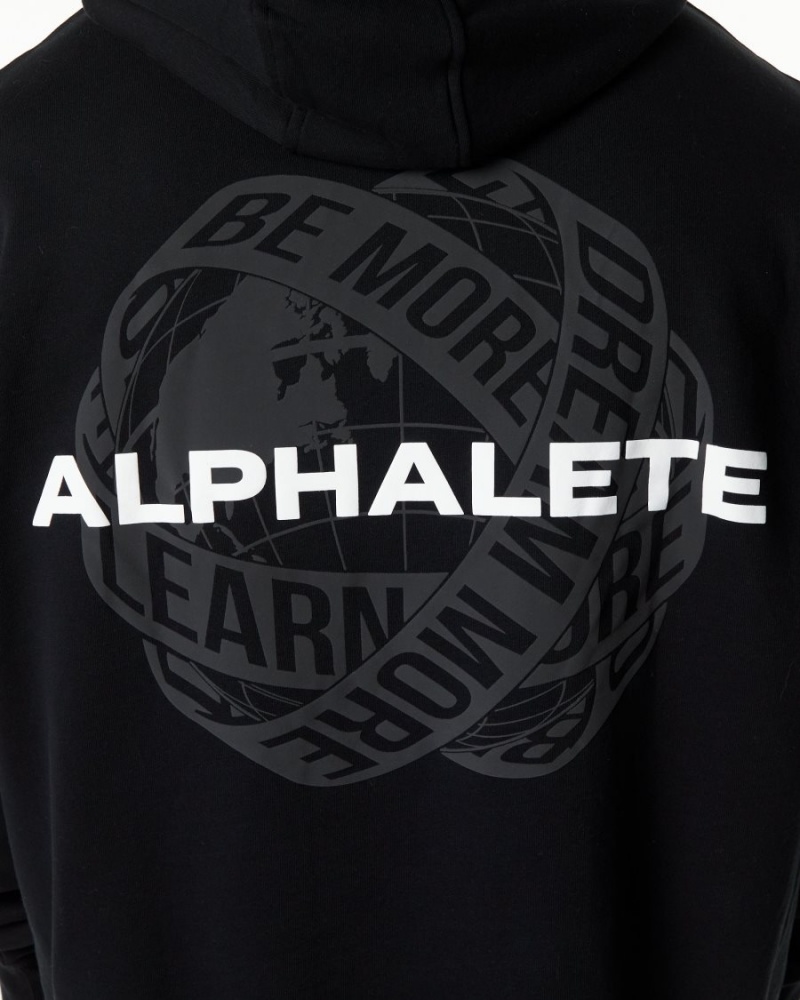 Men's Alphalete Unity Hoodie Hoodie Black | 5721-TXHPR