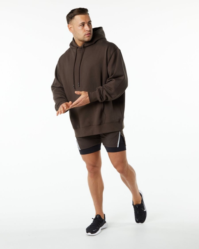 Men's Alphalete Unity Hoodie Hoodie Fudge Brown | 9705-MNFLT