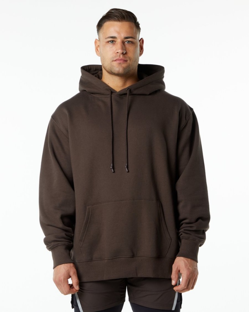 Men's Alphalete Unity Hoodie Hoodie Fudge Brown | 9705-MNFLT