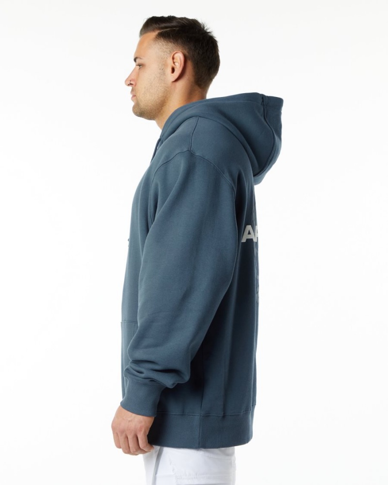 Men's Alphalete Unity Hoodie Hoodie Whale Blue | 2938-INWKO