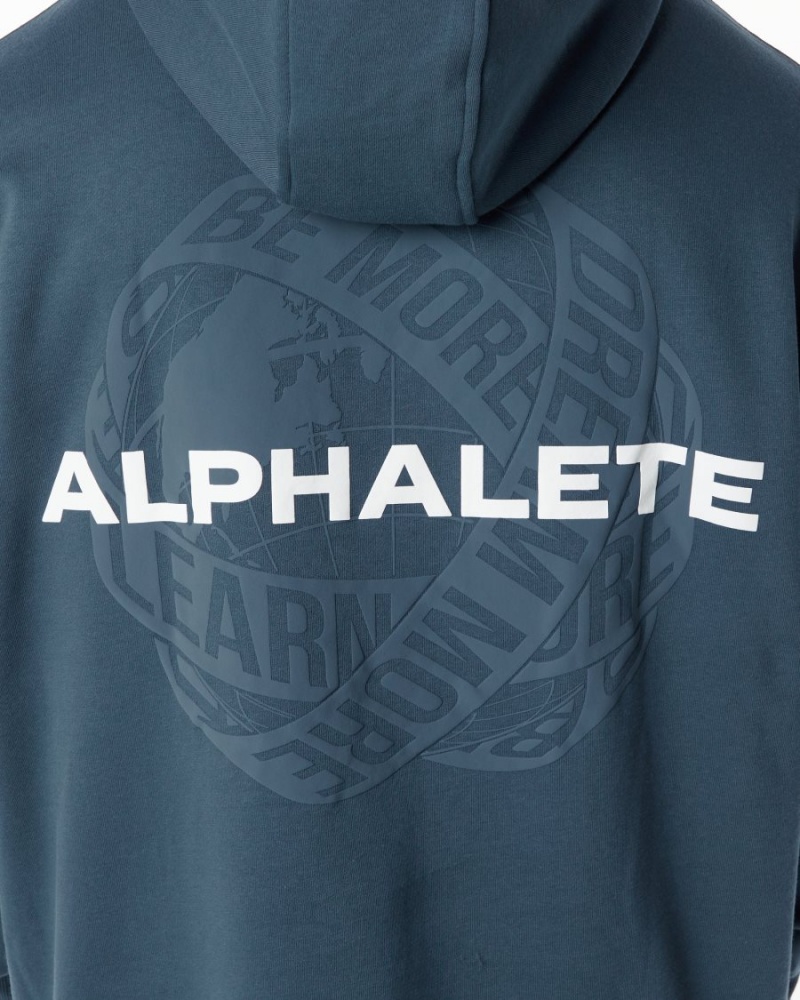 Men's Alphalete Unity Hoodie Hoodie Whale Blue | 2938-INWKO