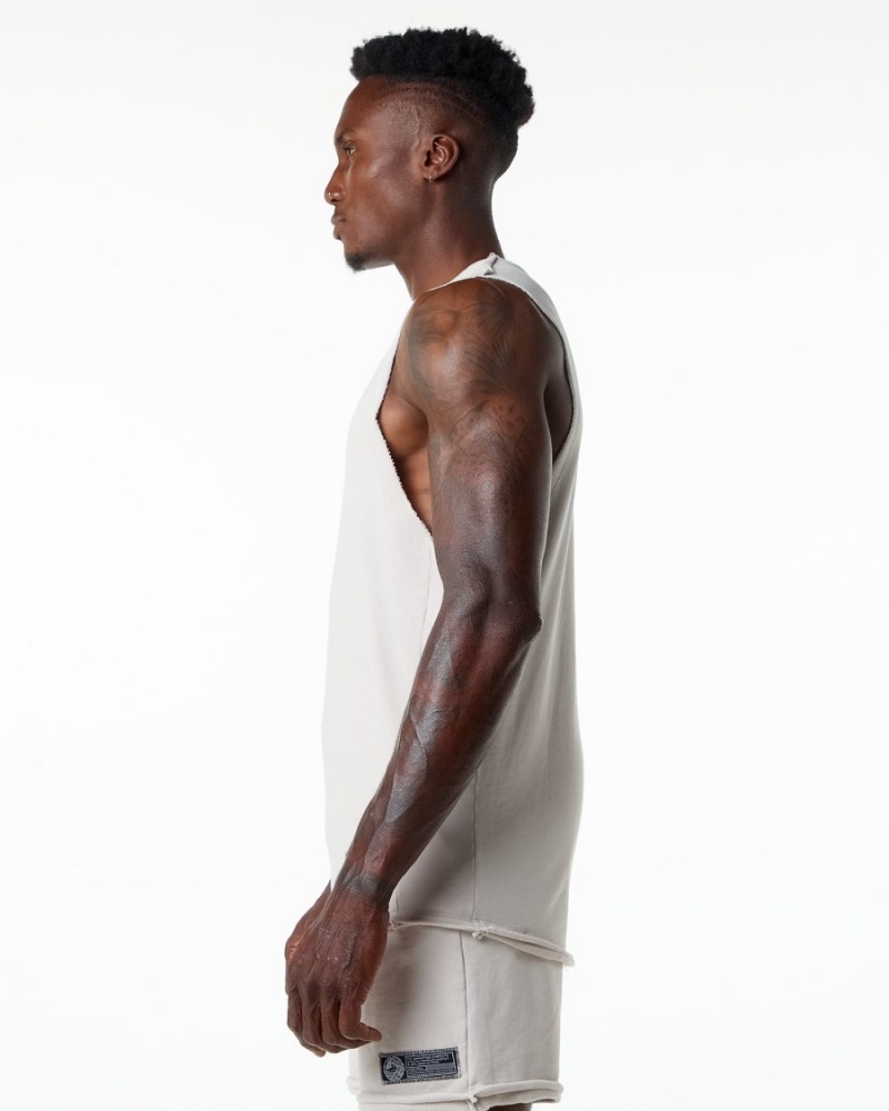 Men's Alphalete Very Terry Cutoff Stringers Moonstone | 9482-CXZWO