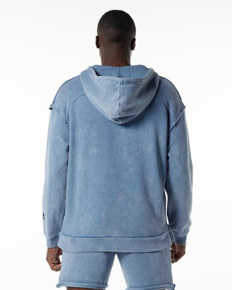 Men's Alphalete Very Terry Hoodie Hoodie Celestial Blue | 3178-QYDFP