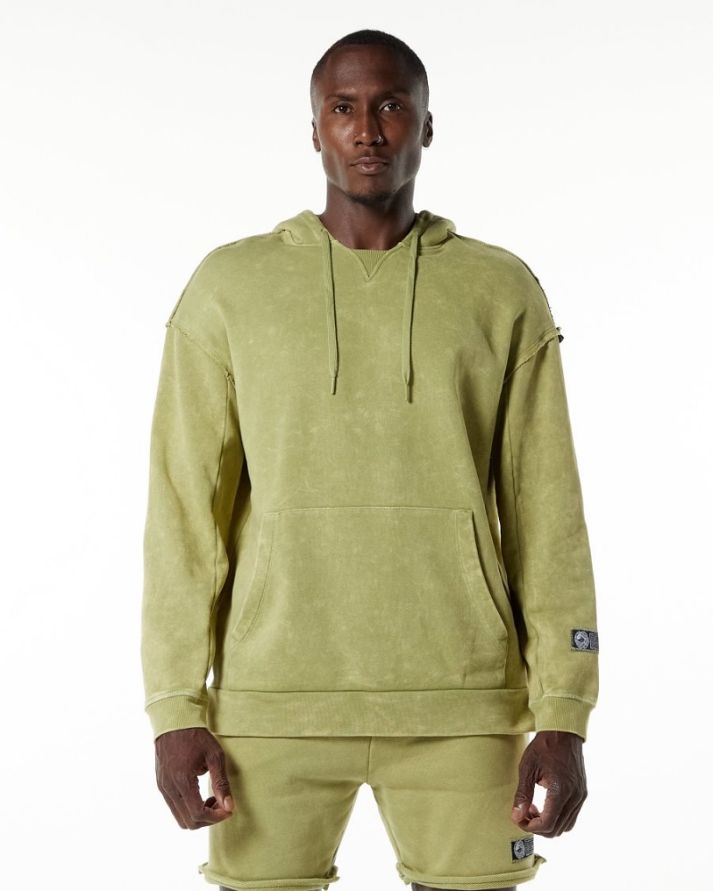 Men\'s Alphalete Very Terry Hoodie Hoodie Jade Green | 7824-KZSWG