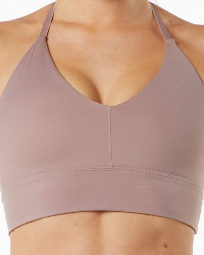 Women's Alphalete Alphalux Wonder Bra Sports Bra Passive Purple | 9481-JUWNT