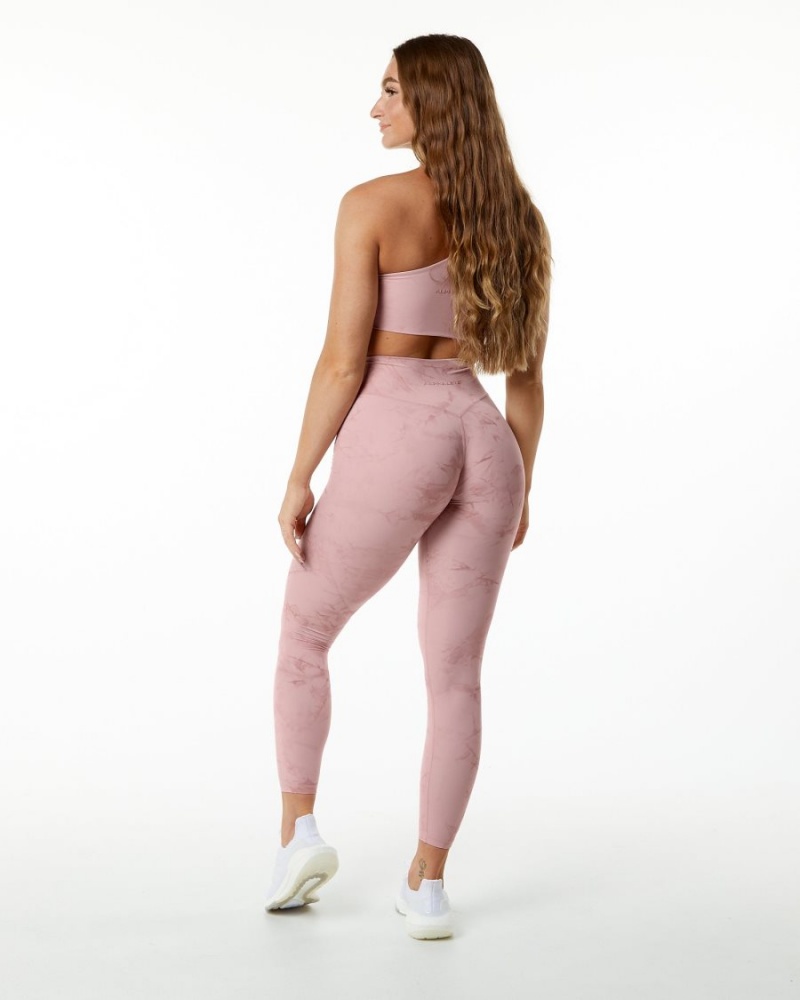 Women's Alphalete Alphalux Wonder Legging 27" Leggings Blossom | 8043-RBAVI