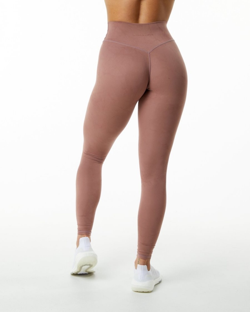 Women's Alphalete Alphalux Wonder Legging 30" Leggings Dusty Rose | 8403-XEPRV