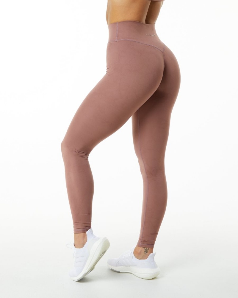 Women's Alphalete Alphalux Wonder Legging 30" Leggings Dusty Rose | 8403-XEPRV